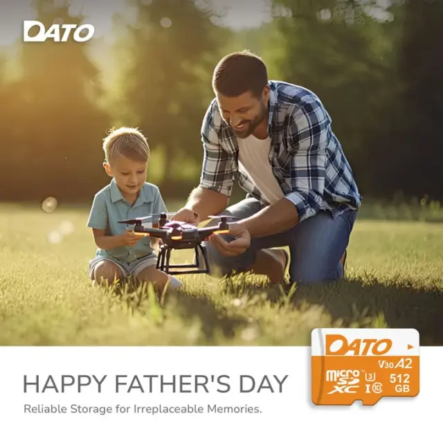 Happy Father's Day! 💙A father's love may not always be spoken, but it shines through every moment we share. 🦸‍♂️💫Let the DATO Advance+ microSDXC memory card help you preserve every precious memory, so the moments that matter most are always within reach. 📸#FathersDay #AdvancePlus #microSD #MemoryCard #Storage #Photography #Creator #Gaming #Datotek