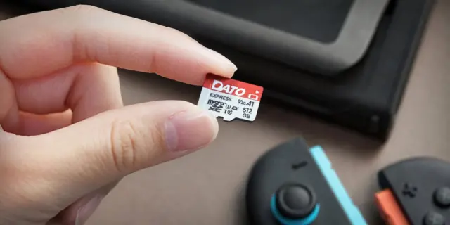🎮 更多遊戲，更少等待，暢玩無極限。遊戲庫不斷擴充，需要更多空間？ DATO EXPRESS microSD 卡專為 Nintendo Switch 2 打造，擁有高達 800MB/s 的 SSD 級讀取速度，幫助您盡享次世代遊戲體驗。 #microSDExpress #NintendoSwitch2 #Switch2 #GamingStorage #Datotek