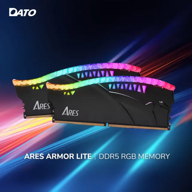 讓你的主機閃耀奪目。 ✨DDR5 RGB內存，配備專屬鑽石切割RGB燈條，如同寶石般璀璨，助你暢享遊戲和創作體驗，讓你的電腦煥發活力。 💎#ArmorLite #DDR5 #rgbmemory #pcgaming #datotek