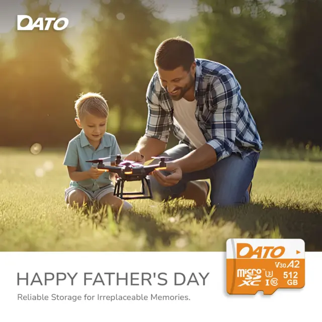Happy Father's Day! 💙A father's love may not always be spoken, but it shines through every moment we share. 🦸‍♂️💫Let the DATO Advance+ microSDXC memory card help you preserve every precious memory, so the moments that matter most are always within reach. 📸#FathersDay #AdvancePlus #microSD #MemoryCard #Storage #Photography #Creator #Gaming #Datotek